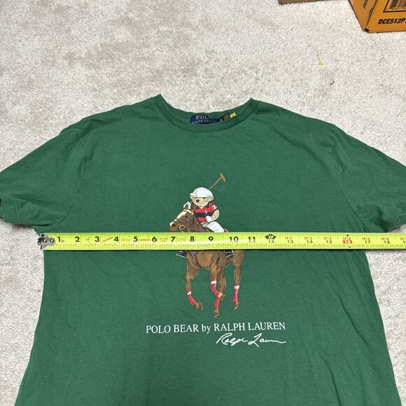 NWOT Polo Bear Ralph Lauren Crewneck T-Shirt Green XS Preppy Horse Equestrian - Picture 7 of 8